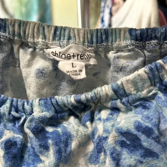 Girls Blue & White Romper/Jumper Chloe + Rene Size Large - Picture 4 of 5